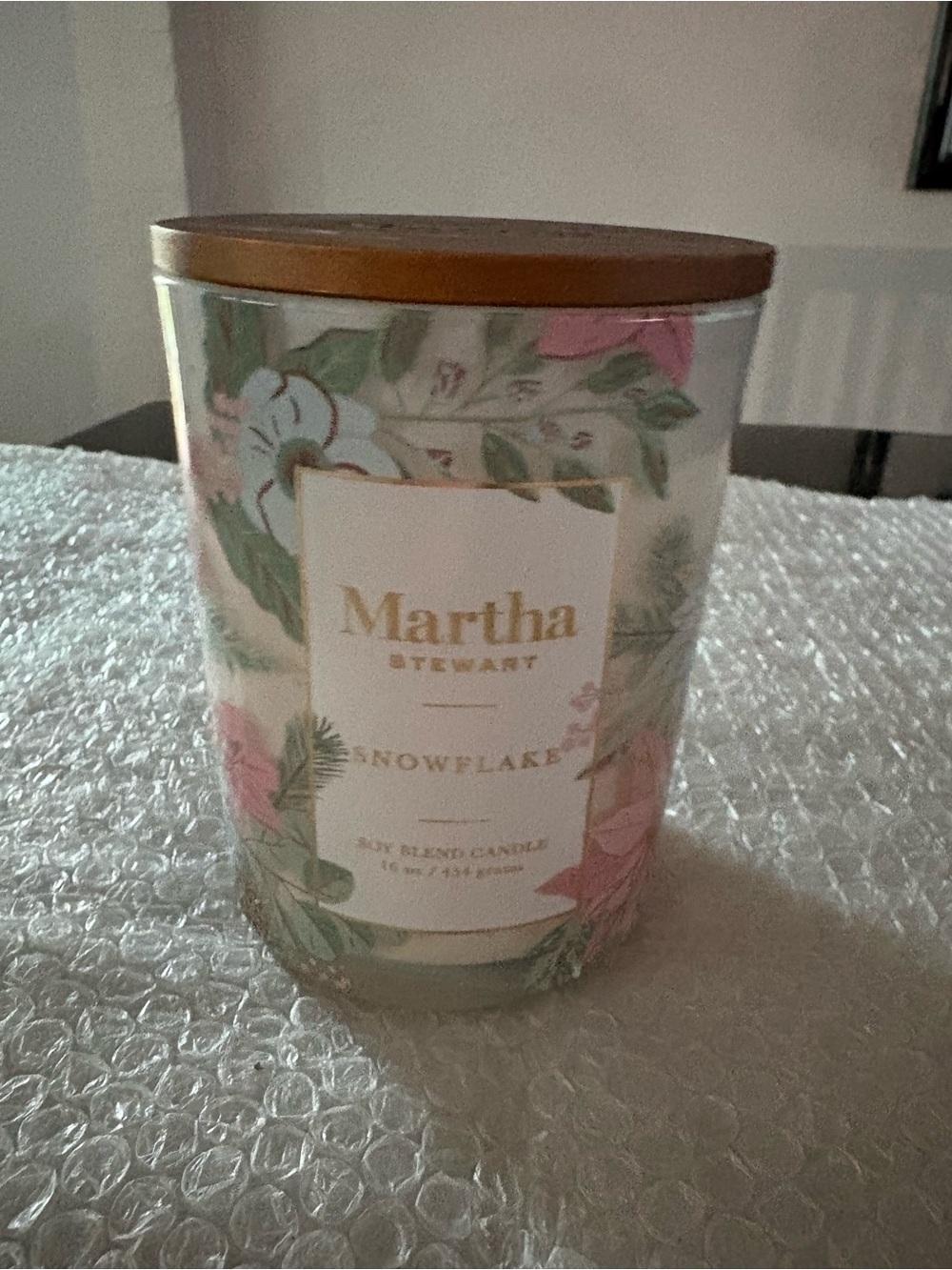 Martha Stewart snowflake candle